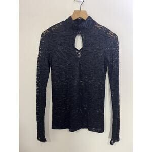 Y2K Goth Romantic Lace Top XS Victorian Coquette Witchy Whimsigoth Fairy Grunge